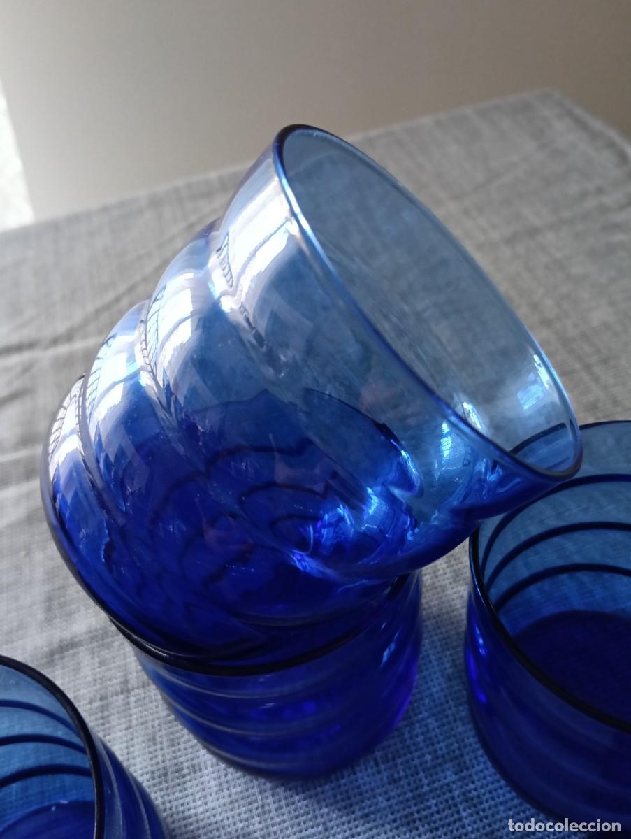 Vintage: Vasos azules ondulados - Foto 2