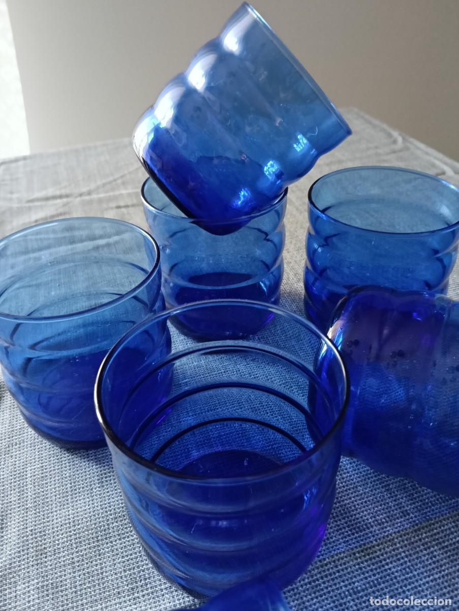 Vintage: Vasos azules ondulados - Foto 3