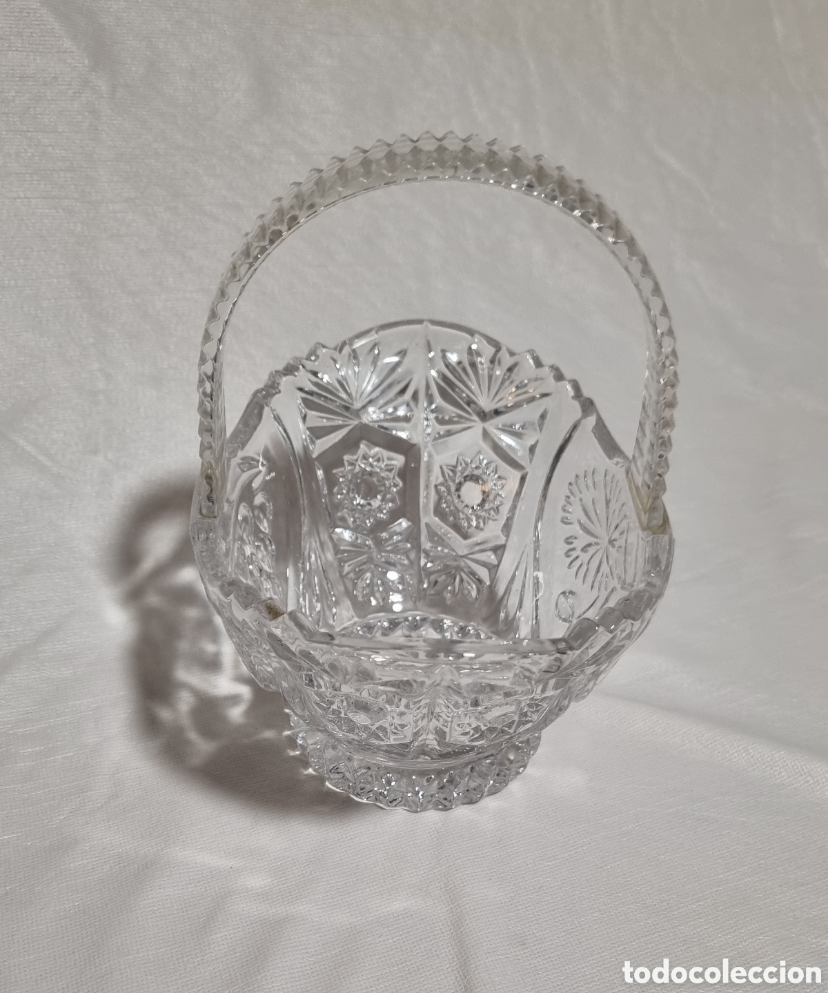 Vintage: Cesta de cristal con relieve - Foto 3