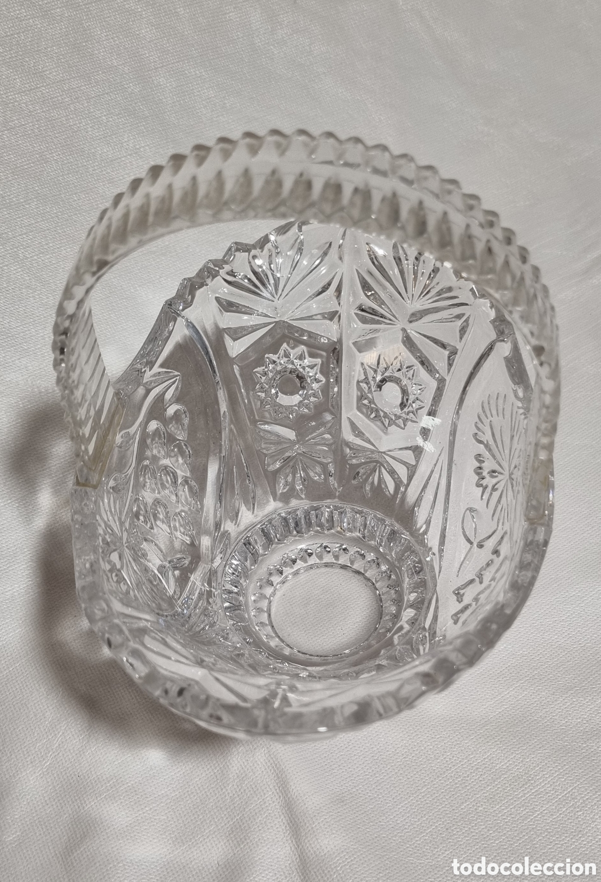 Vintage: Cesta de cristal con relieve - Foto 4