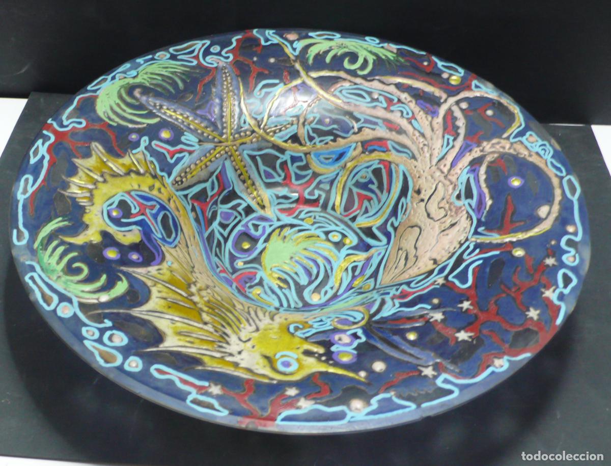 Vintage: PLATO DE CRISTAL DECORADO - Foto 2
