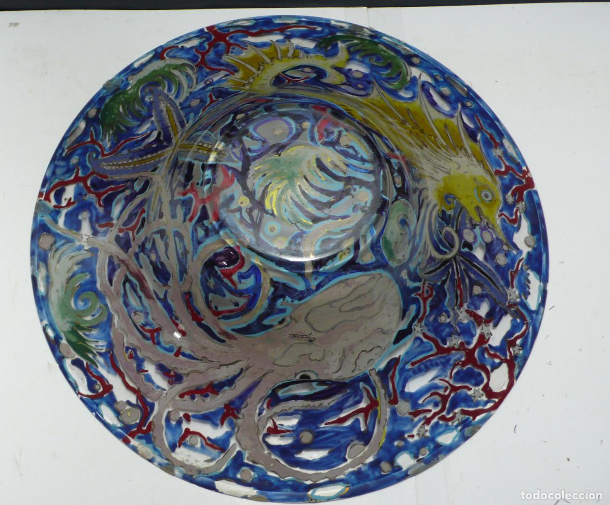Vintage: PLATO DE CRISTAL DECORADO - Foto 8