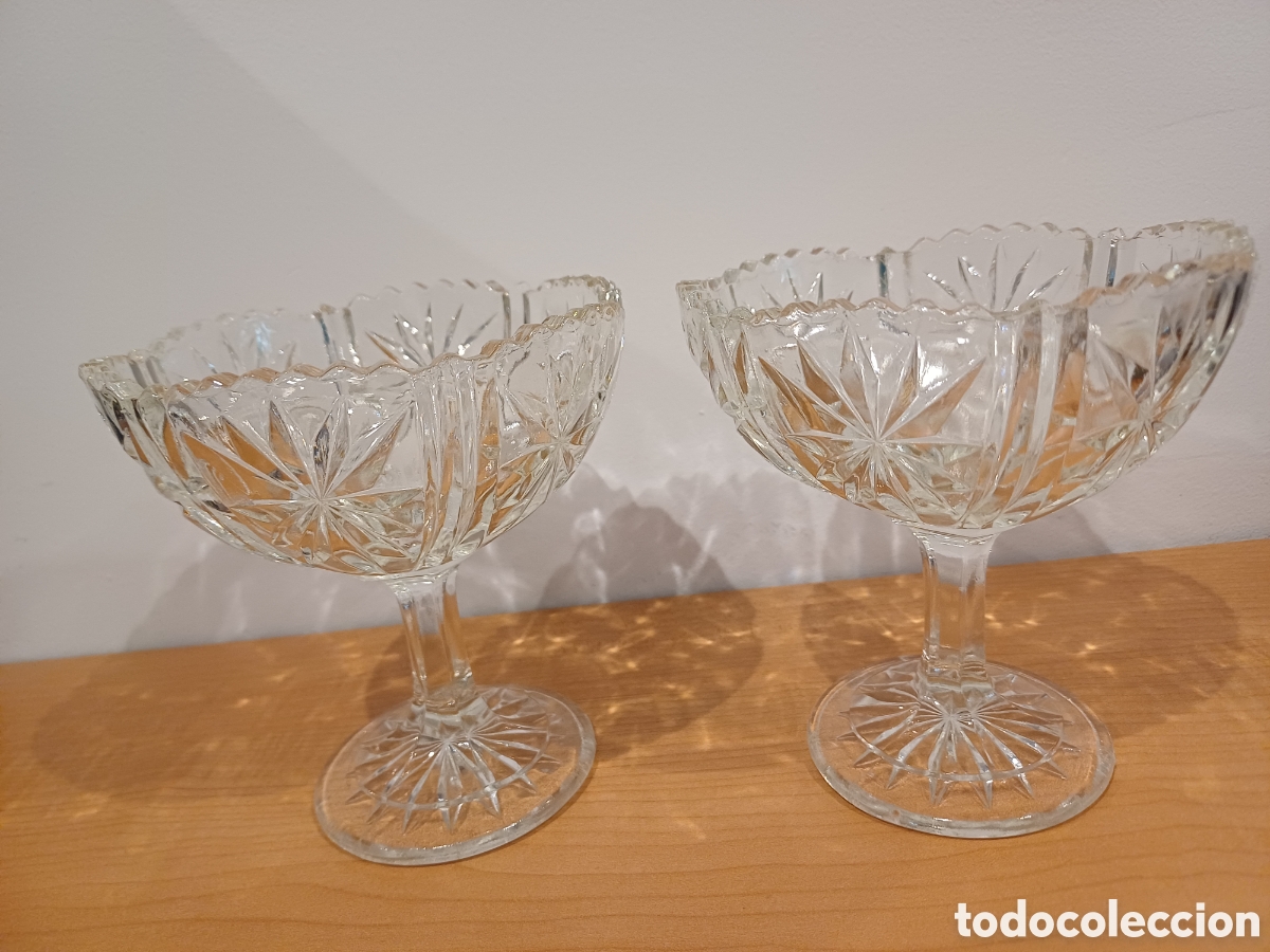 Vintage: Copas de cristal tallado - Foto 2