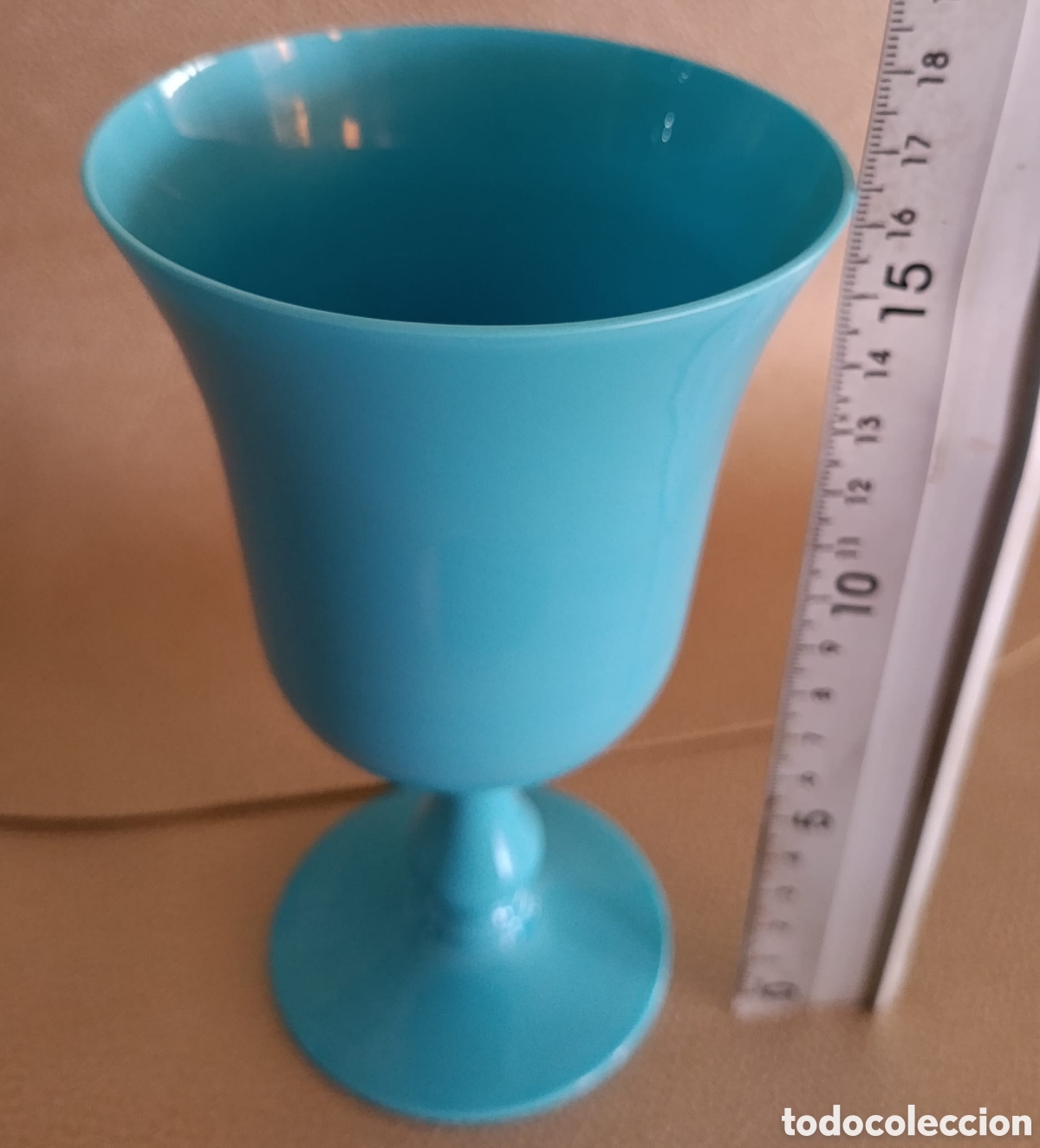Vintage: Copa opalina azul vintage - Foto 6