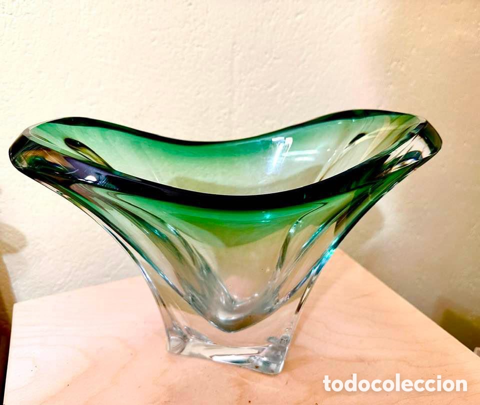 Vintage: Centro de mesa de cristal Checo. - Foto 1