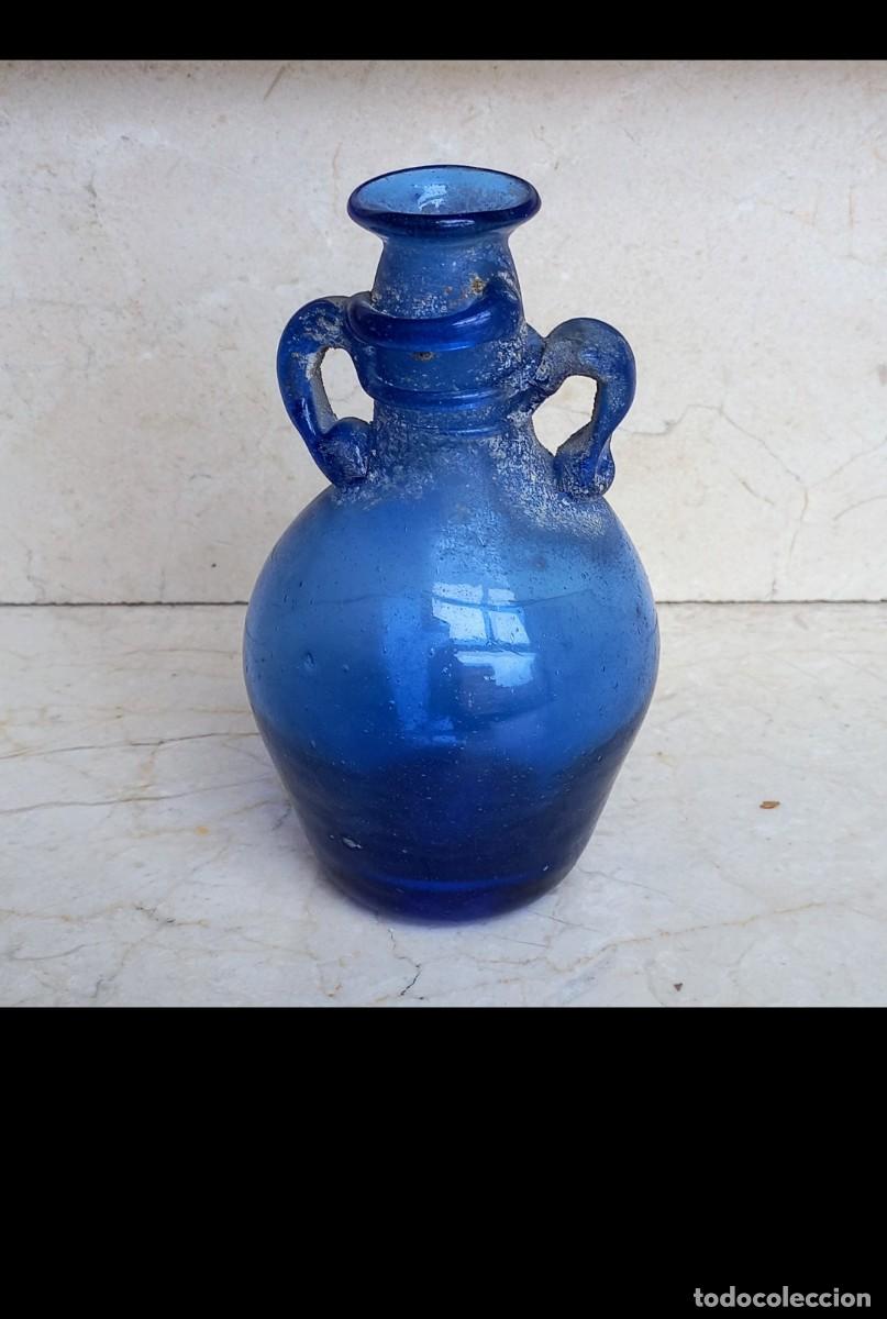 Vintage: Botella romana azul cobalto - Foto 3