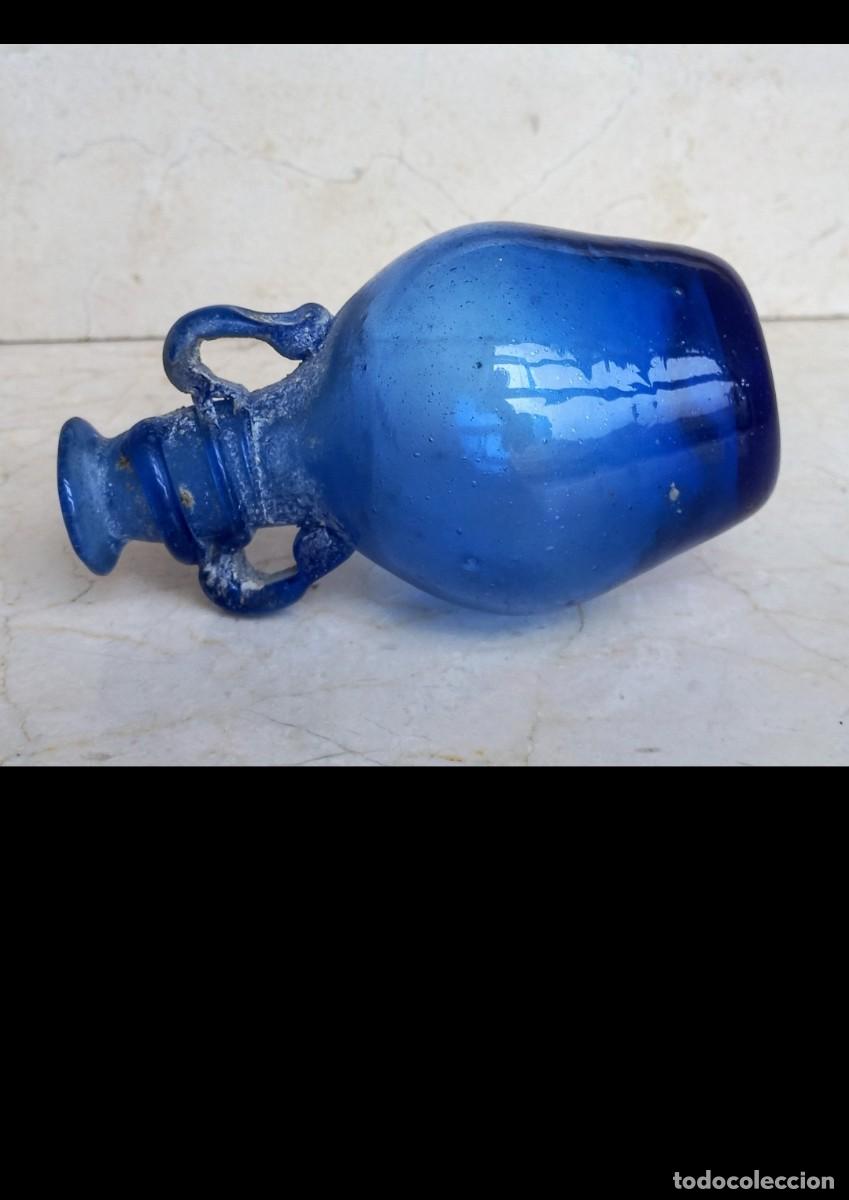 Vintage: Botella romana azul cobalto - Foto 4