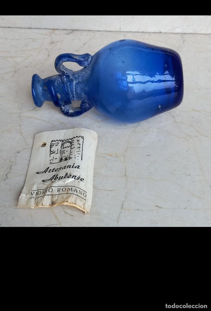Vintage: Botella romana azul cobalto - Foto 5