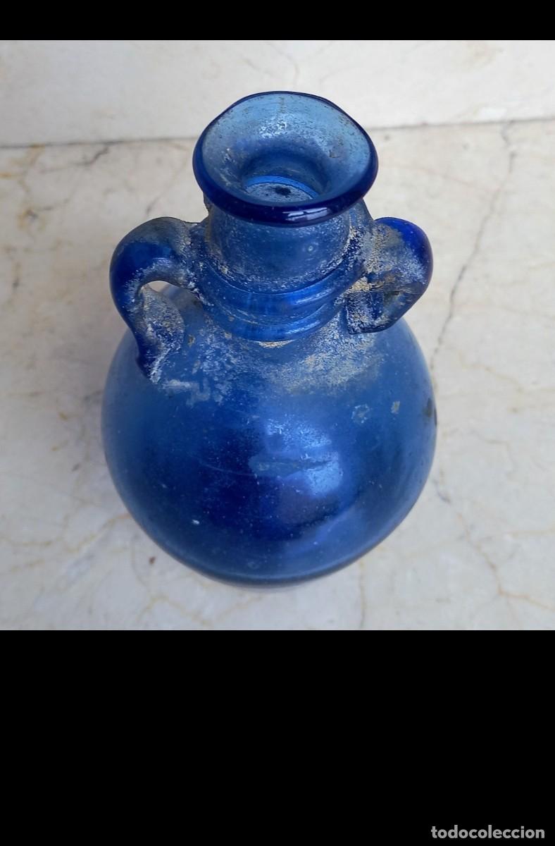 Vintage: Botella romana azul cobalto - Foto 7