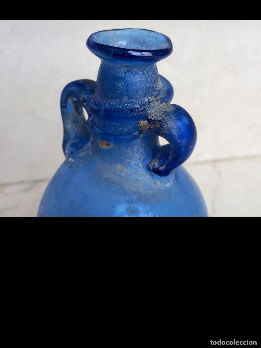 Vintage: Botella romana azul cobalto - Foto 8