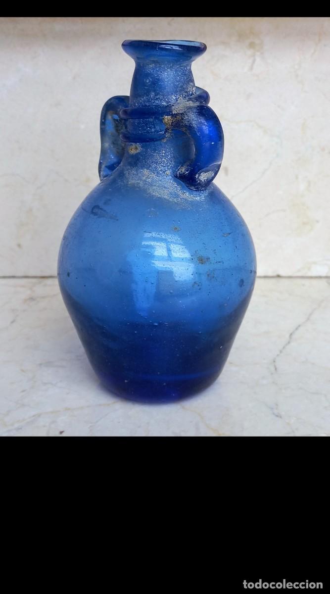 Vintage: Botella romana azul cobalto - Foto 9