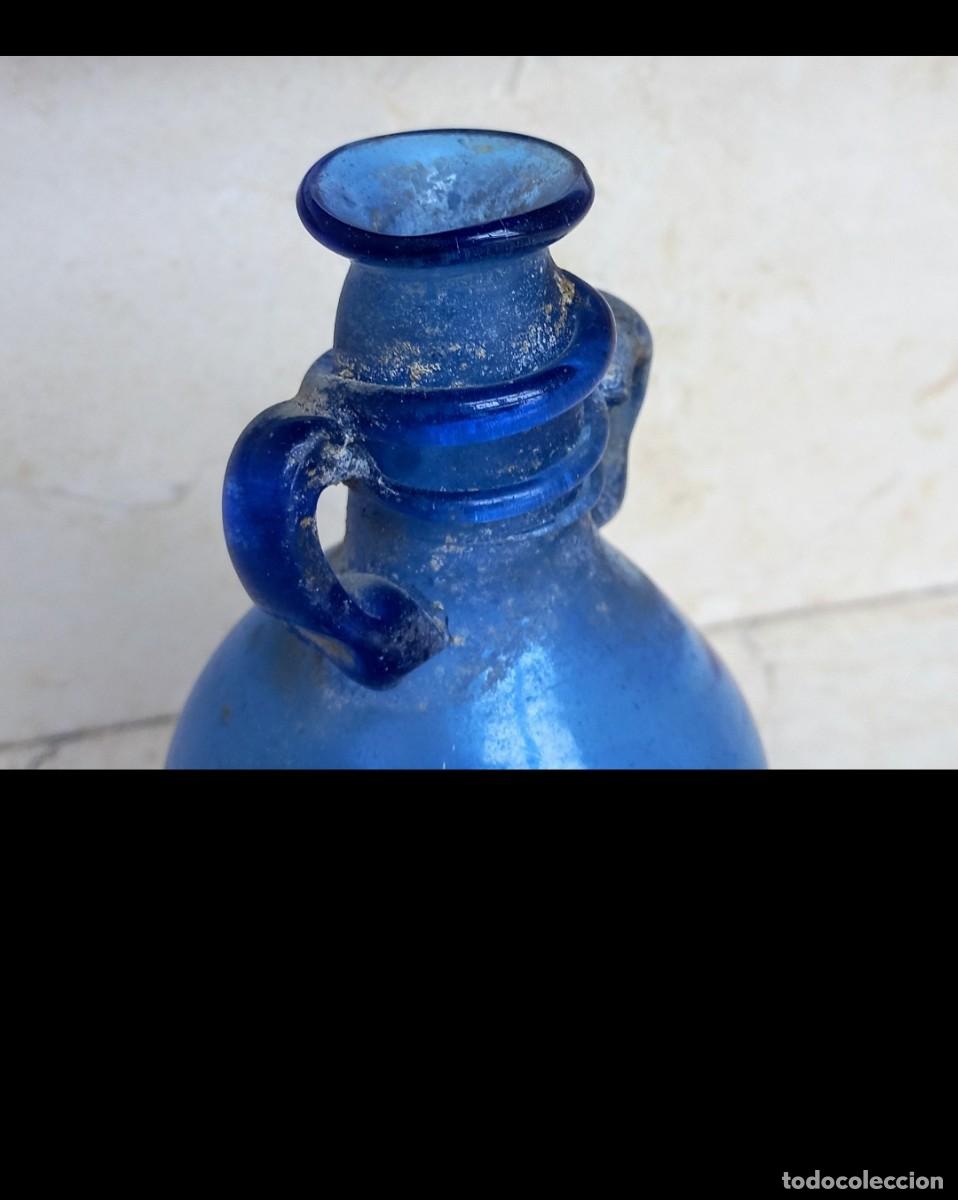 Vintage: Botella romana azul cobalto - Foto 10