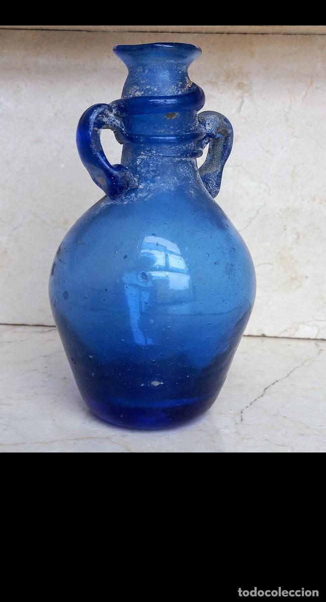 Vintage: Botella romana azul cobalto - Foto 11