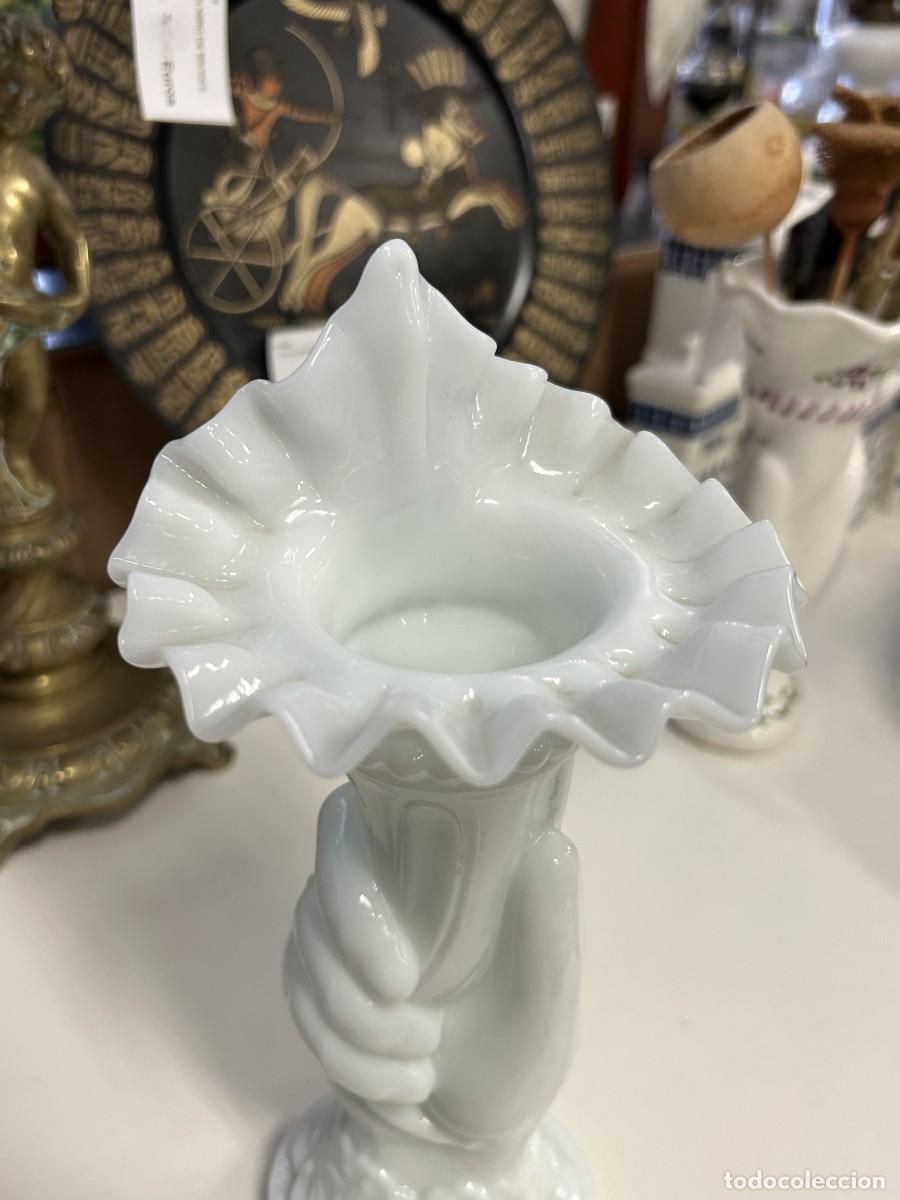 Vintage: Florero Antorcha de opalina - Foto 3