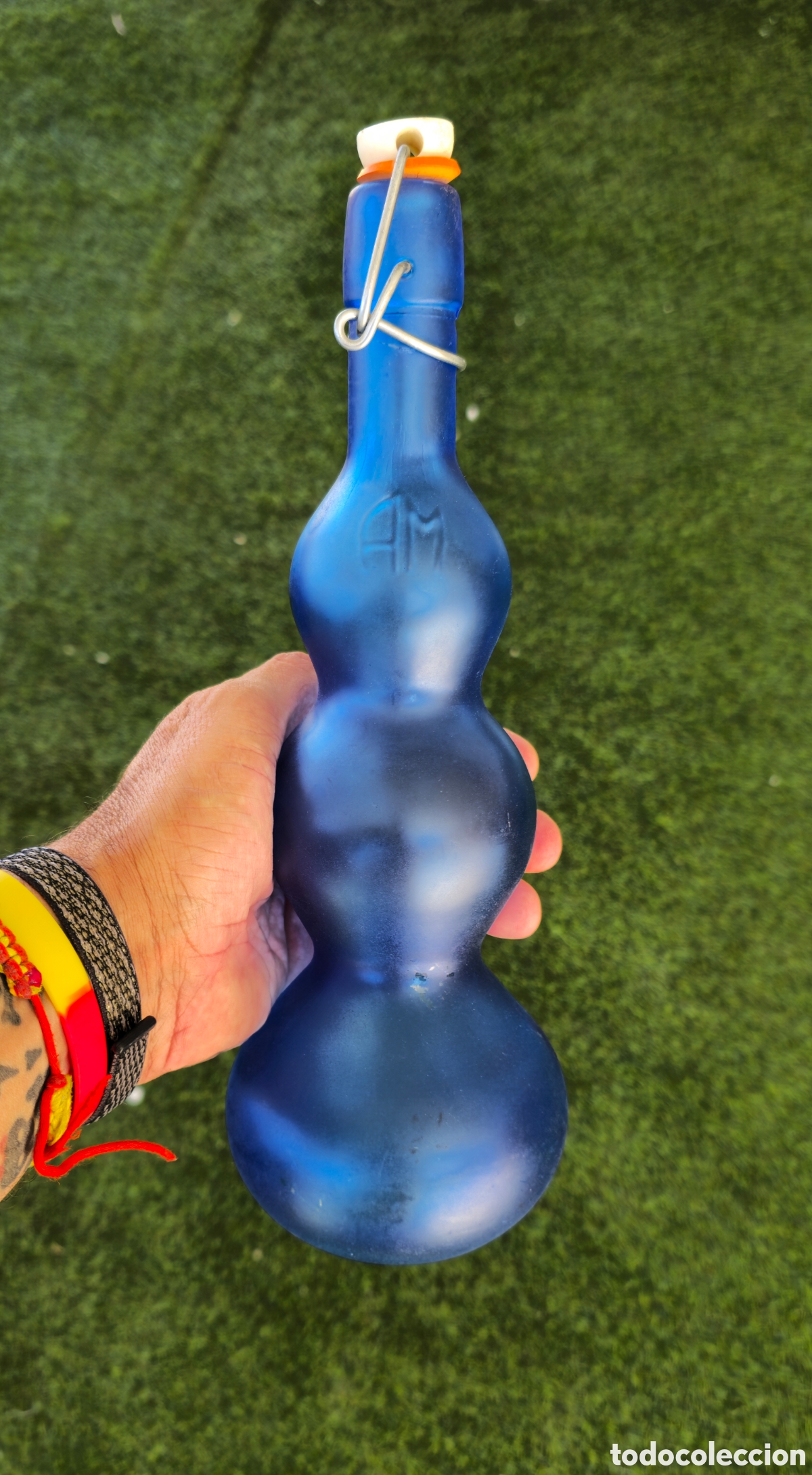 Vintage: Botella vintage azul. - Foto 7