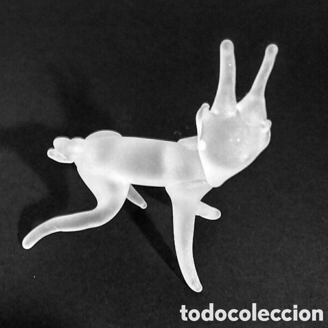 Vintage: Figura cristal tallado esmerilado miniatura ciervo cervatillo gamo corzo