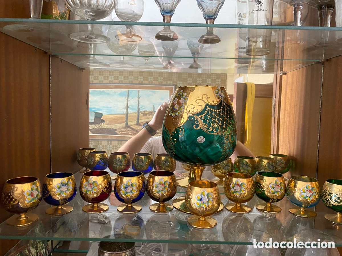 Vintage: Copas de Murano y pan de oro - Foto 1