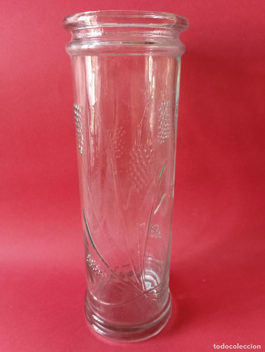 Vintage: Florero cristal, decorado, 30 cms. - Foto 1