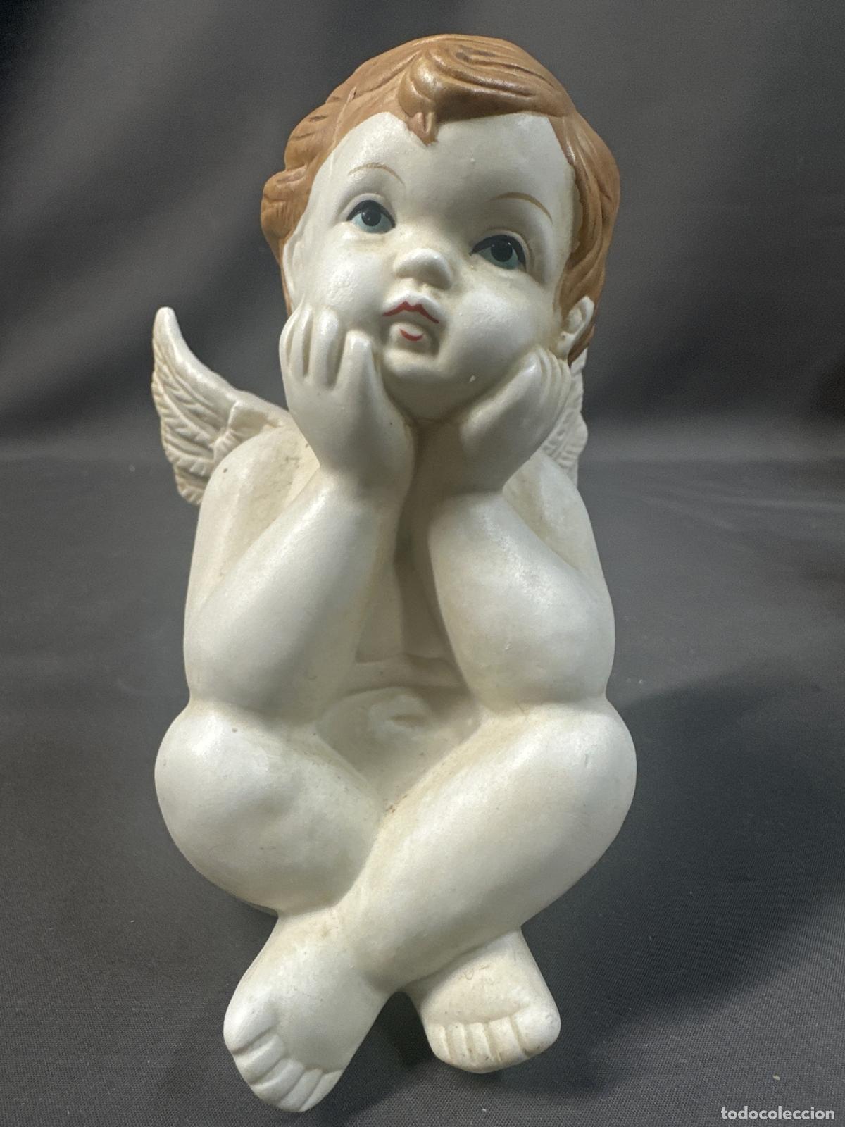 Vintage: &Aacute;NGEL REALIZADO EN PORCELANA. FIGURA REALIZADA EN LOS A&Ntilde;OS 70