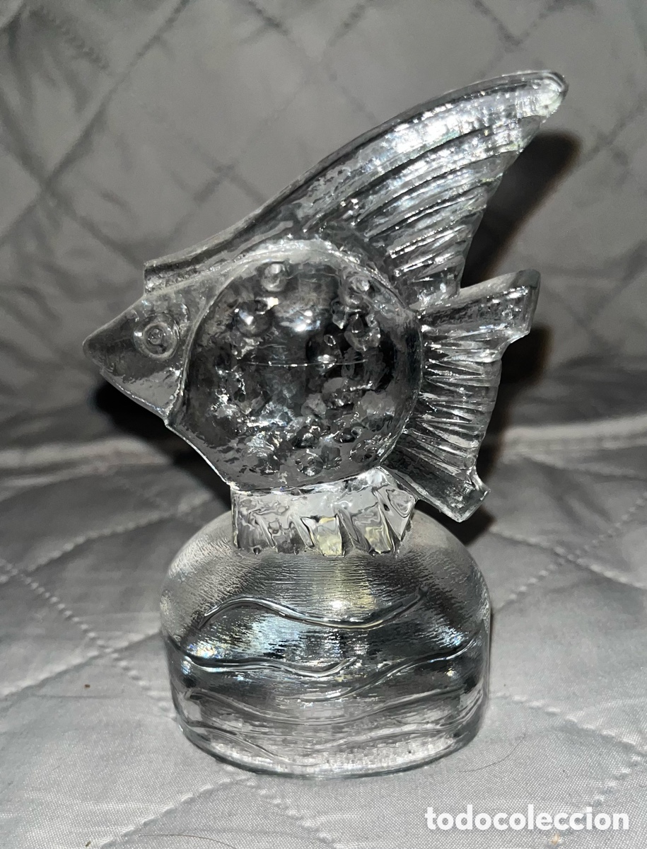 Vintage: Pez de cristal. 11 cms - Foto 1