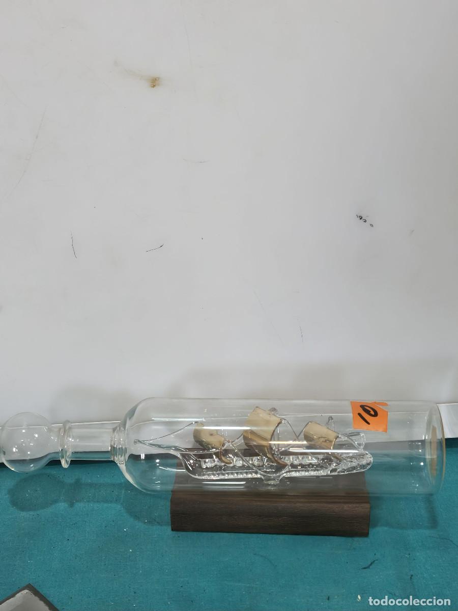 Vintage: barco en una botella de cristal - Foto 1