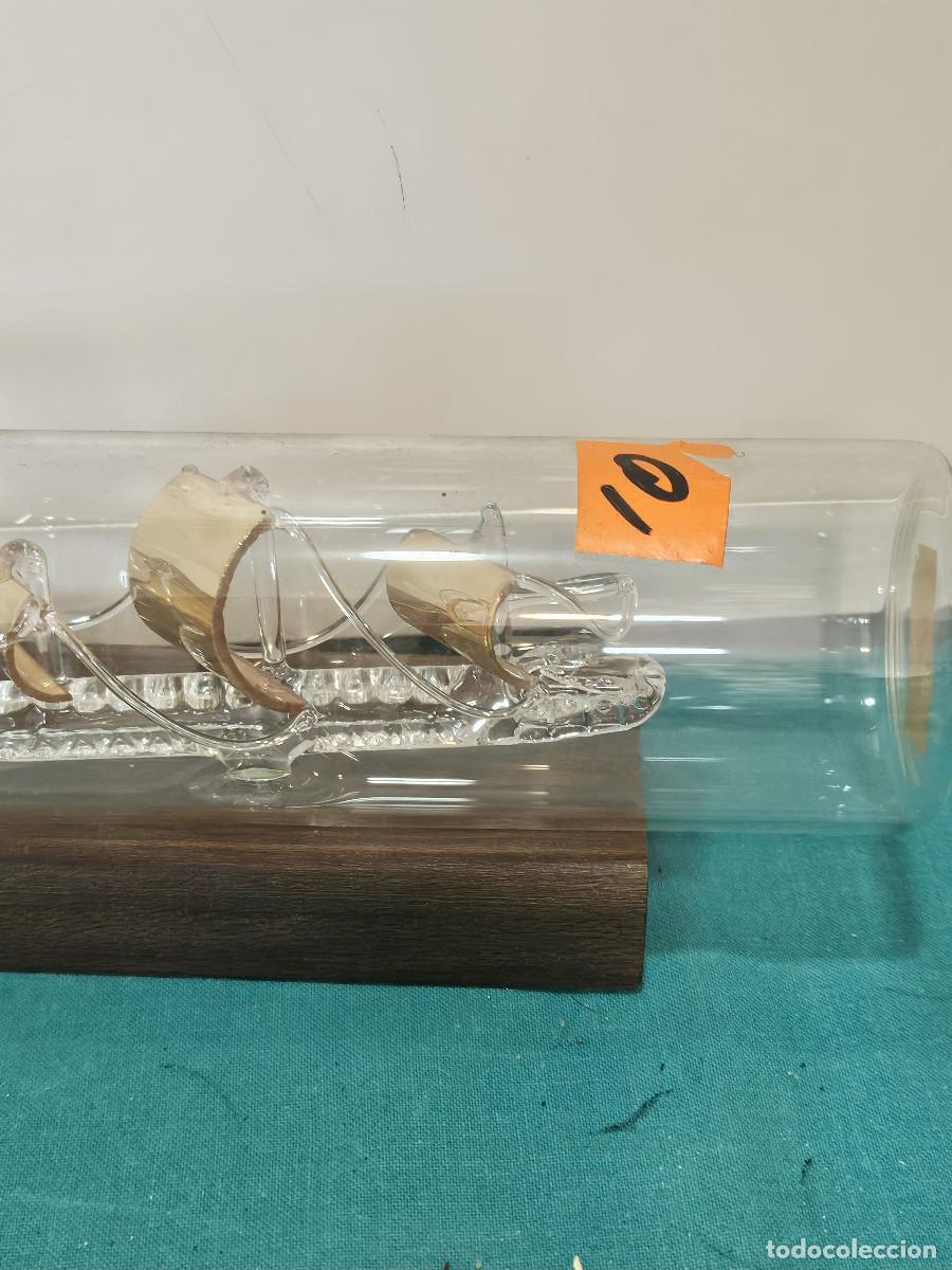Vintage: barco en una botella de cristal - Foto 3