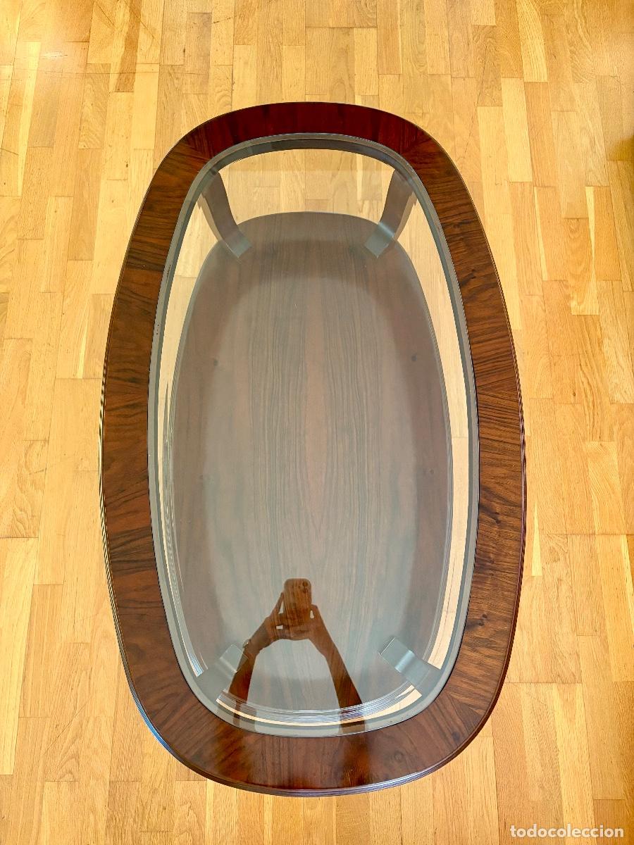 Vintage: Mesa central comedor ovalada de cristal - Foto 2