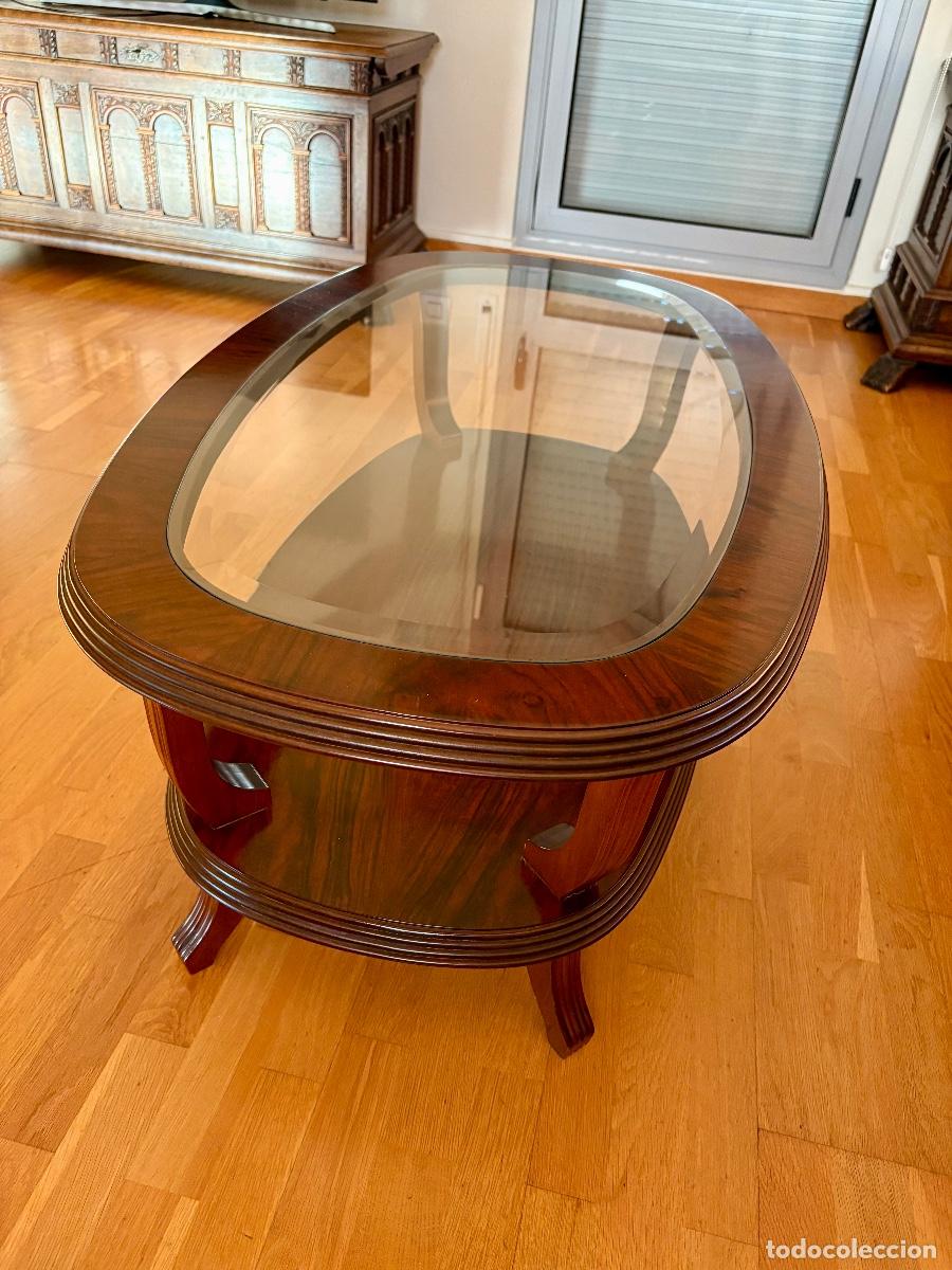 Vintage: Mesa central comedor ovalada de cristal - Foto 4