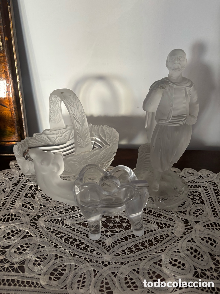 Vintage: 3 figuras de cristal - Foto 2