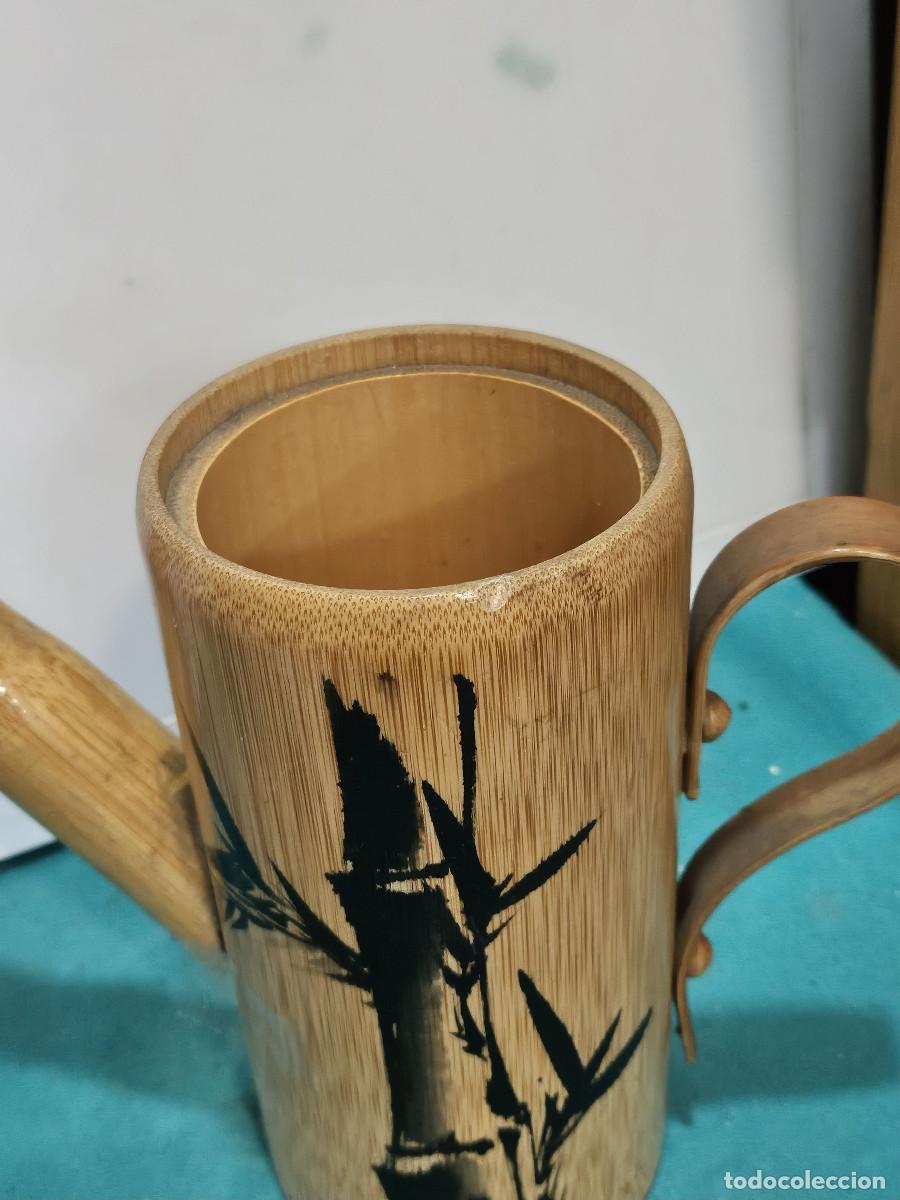 Vintage: tetera de ca&ntilde;a de bambu - Foto 3