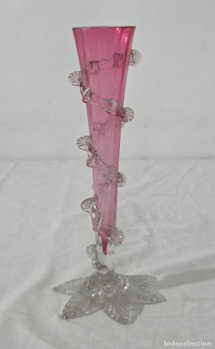 Vintage: Antiguo jarron de cristal - Foto 1