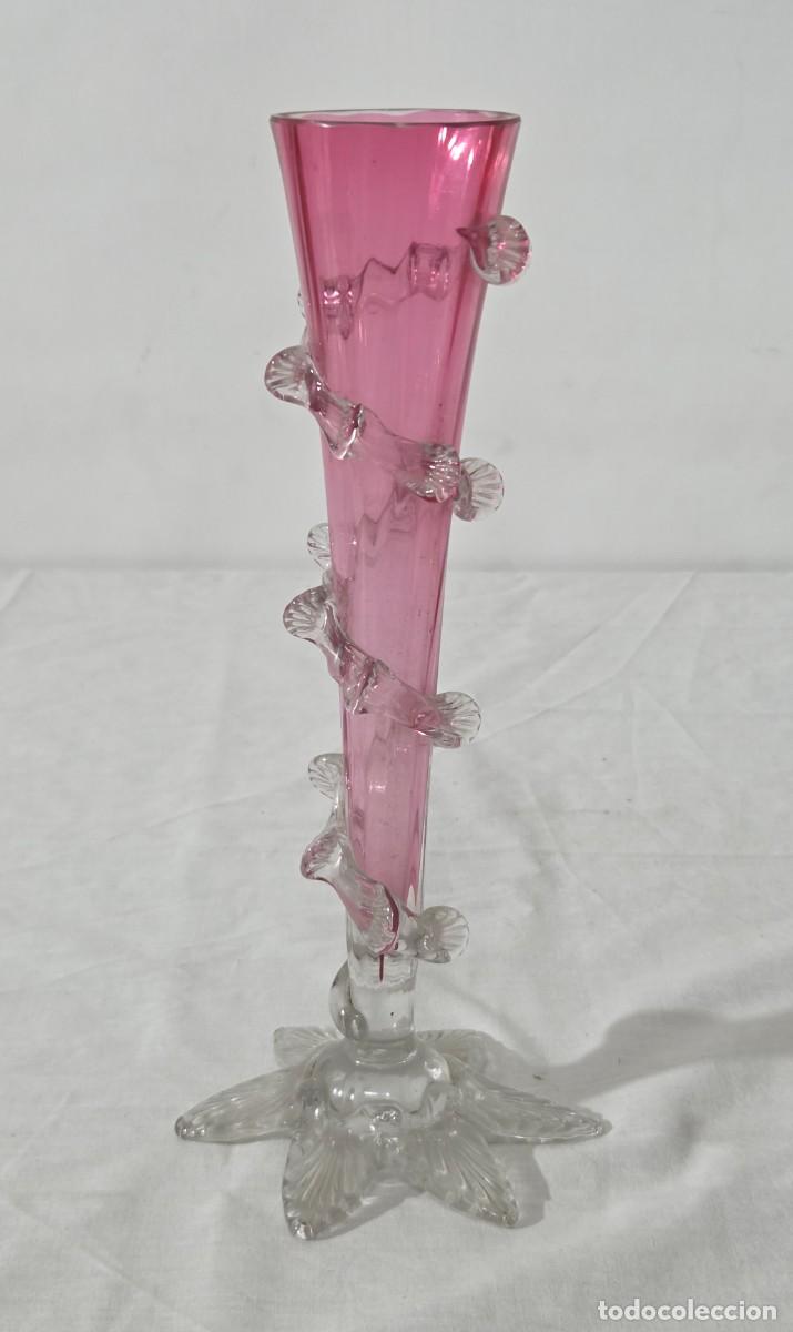 Vintage: Antiguo jarron de cristal - Foto 3