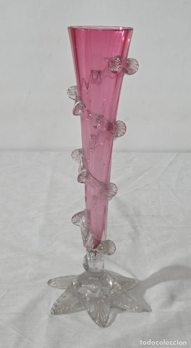 Vintage: Antiguo jarron de cristal - Foto 4