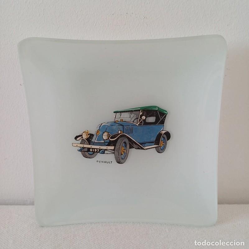 Vintage: Chance Glass Decorative Automotive Plate Depicting Vintage Renault