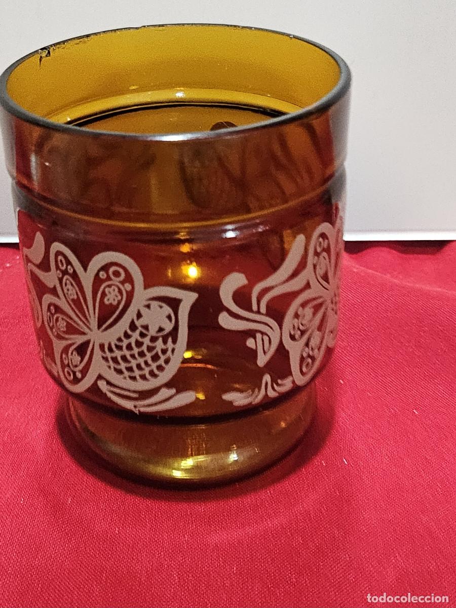 Vintage: vaso de cristal marron - Foto 2