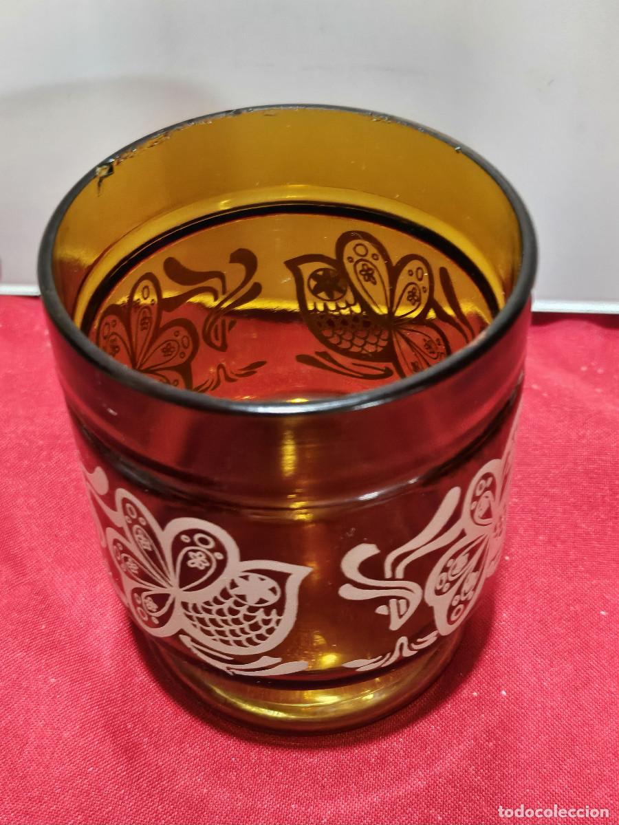 Vintage: vaso de cristal marron - Foto 3