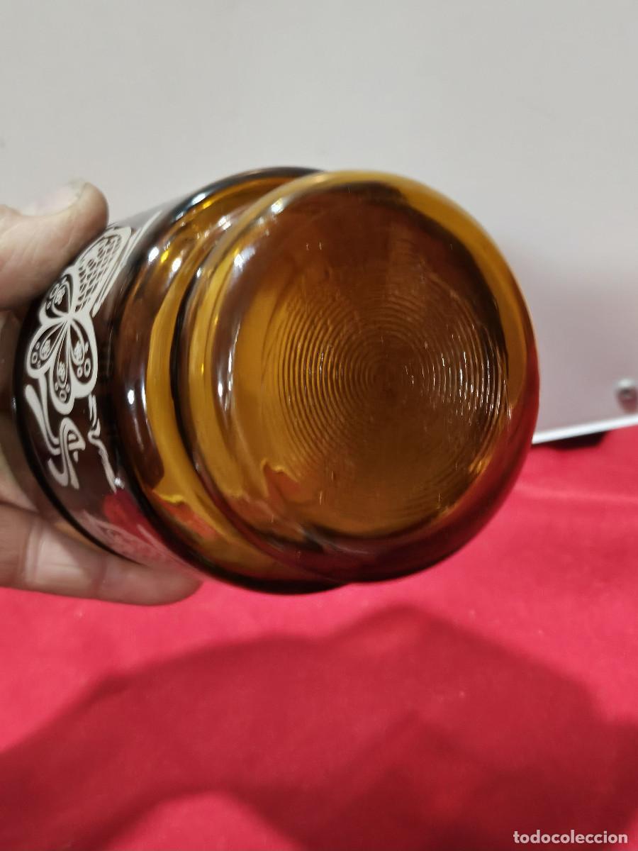 Vintage: vaso de cristal marron - Foto 4