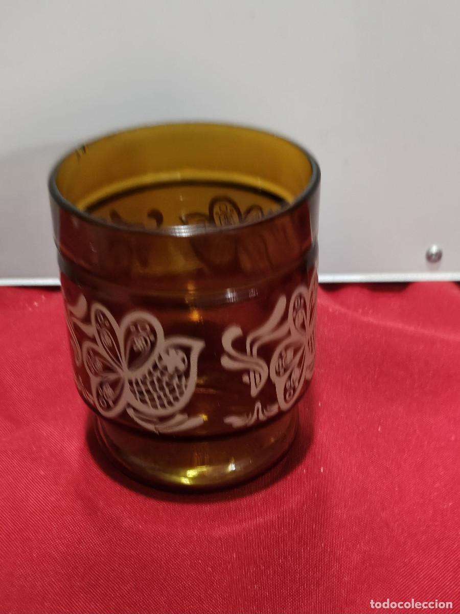 Vintage: vaso de cristal marron - Foto 1