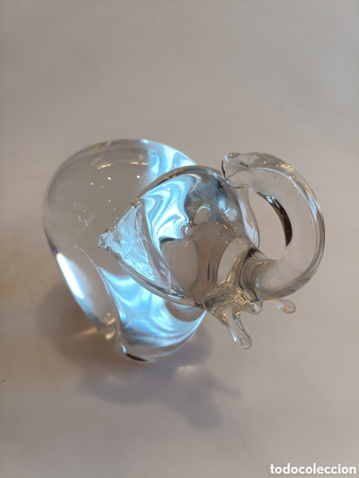 Vintage: Figura elefante vidrio