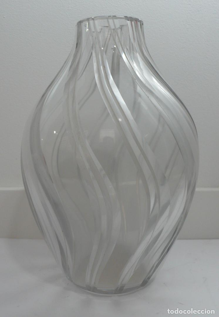 Vintage: JARRON DE CRISTAL TRANSPARENTE - Foto 1