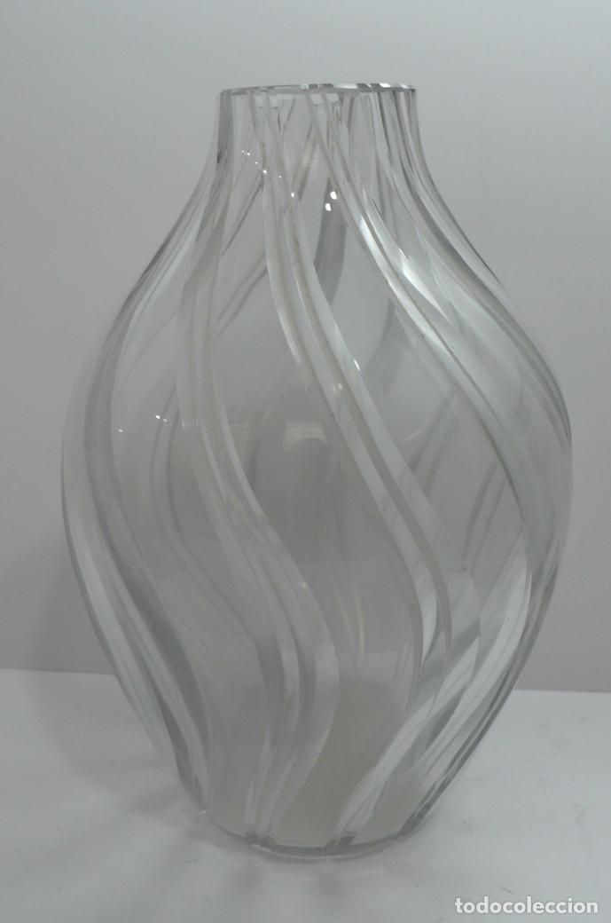 Vintage: JARRON DE CRISTAL TRANSPARENTE - Foto 2