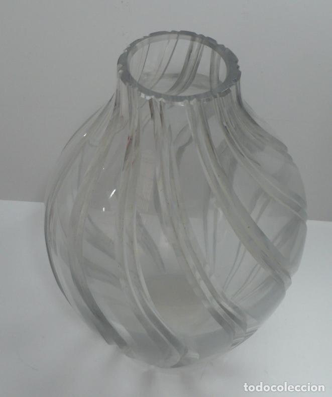Vintage: JARRON DE CRISTAL TRANSPARENTE - Foto 3