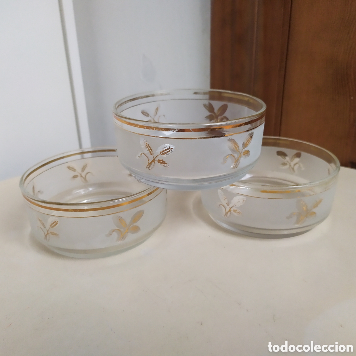 Vintage: 3 Cuencos vintage de cristal, Italy - medidas: 10 cm di&aacute;metro y 4.5 altura