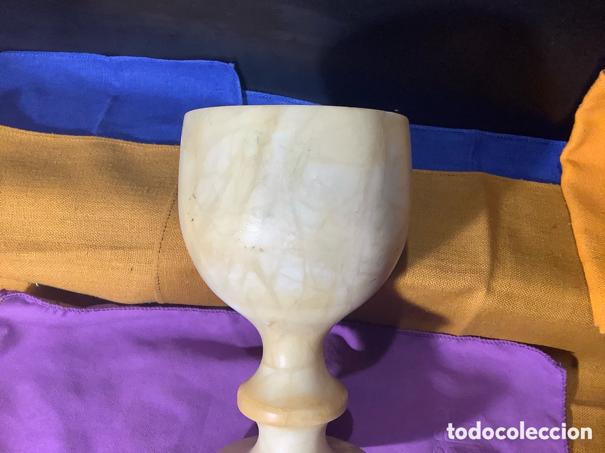 Vintage: Copa c&aacute;liz de alabastro. - Foto 10