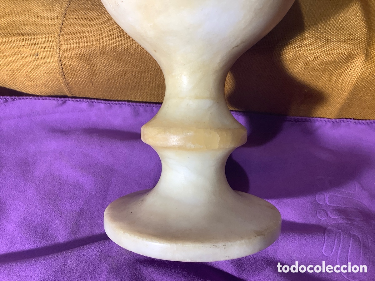 Vintage: Copa c&aacute;liz de alabastro. - Foto 11