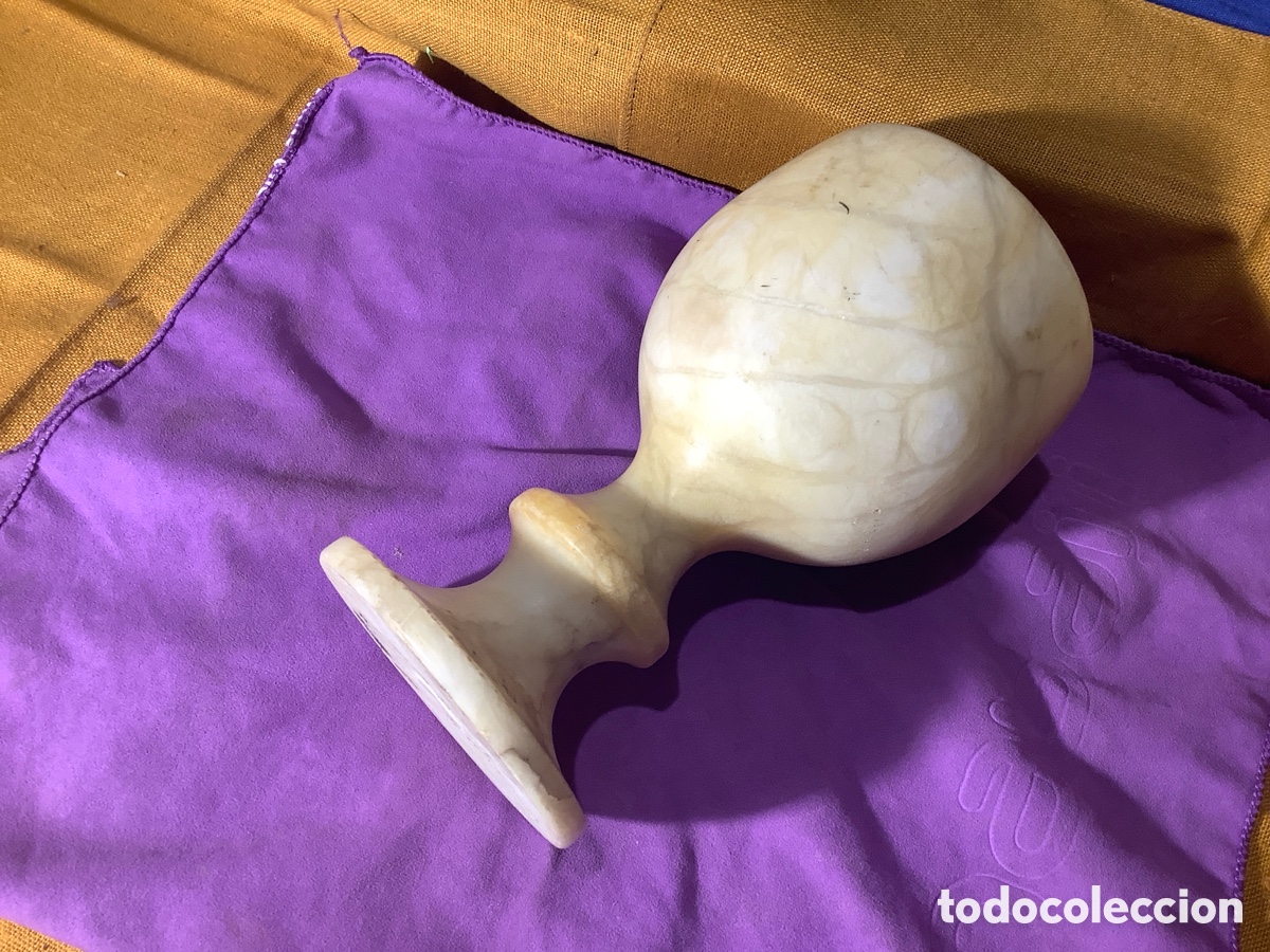 Vintage: Copa c&aacute;liz de alabastro. - Foto 12