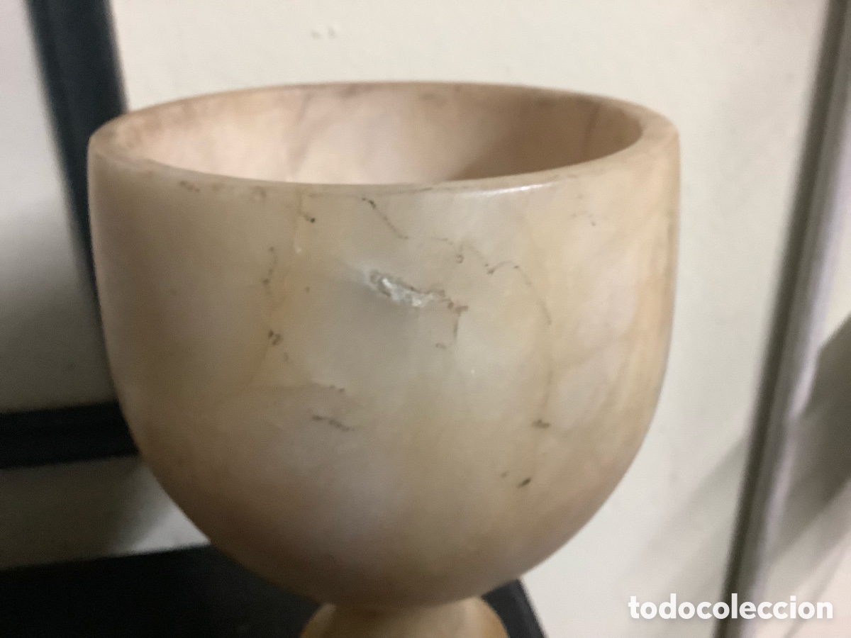 Vintage: Copa c&aacute;liz de alabastro. - Foto 18