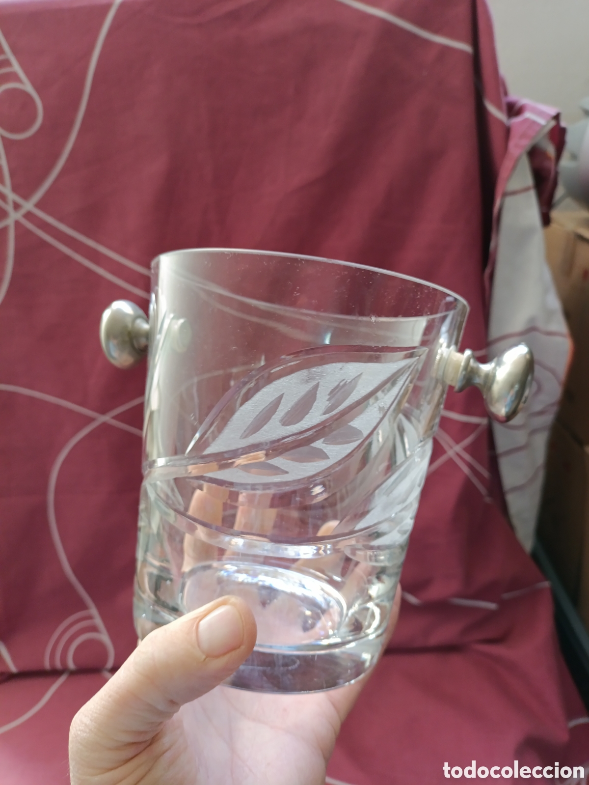 Vintage: Cubitera de cristal tallada - Foto 2
