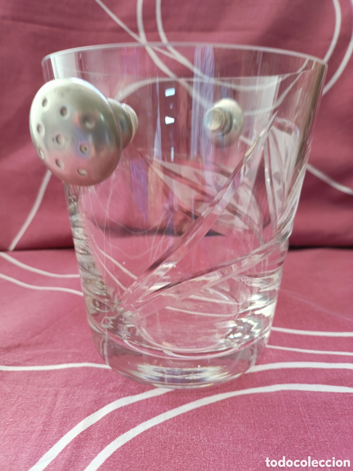 Vintage: Cubitera de cristal tallada - Foto 3
