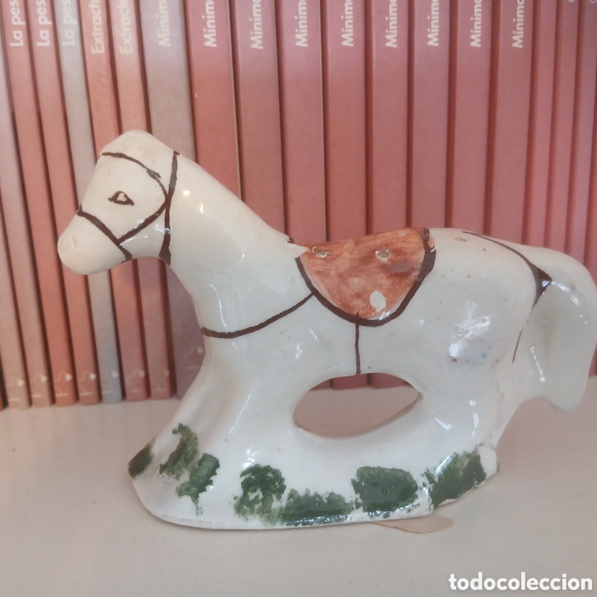Vintage: Vintage: Palillero de cer&agrave;mica forma de caballo a&ntilde;os 50